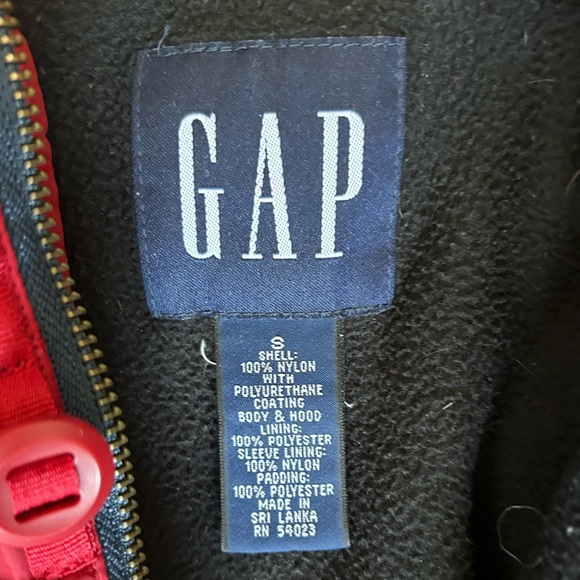 Y2K Vintage GAP men’s oversized red hooded pullover Jacket size small - Picture 4 of 15